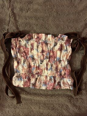 Floral Tie-Strap Crop Top